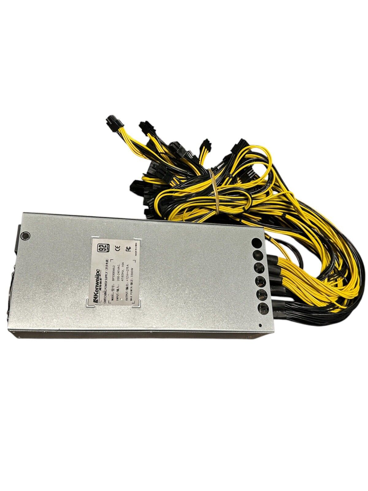 Kenweiipc Power Supply BP3300WU2 input 200-240 VAC 47/63Hz, 16A 3300W 12V-275A